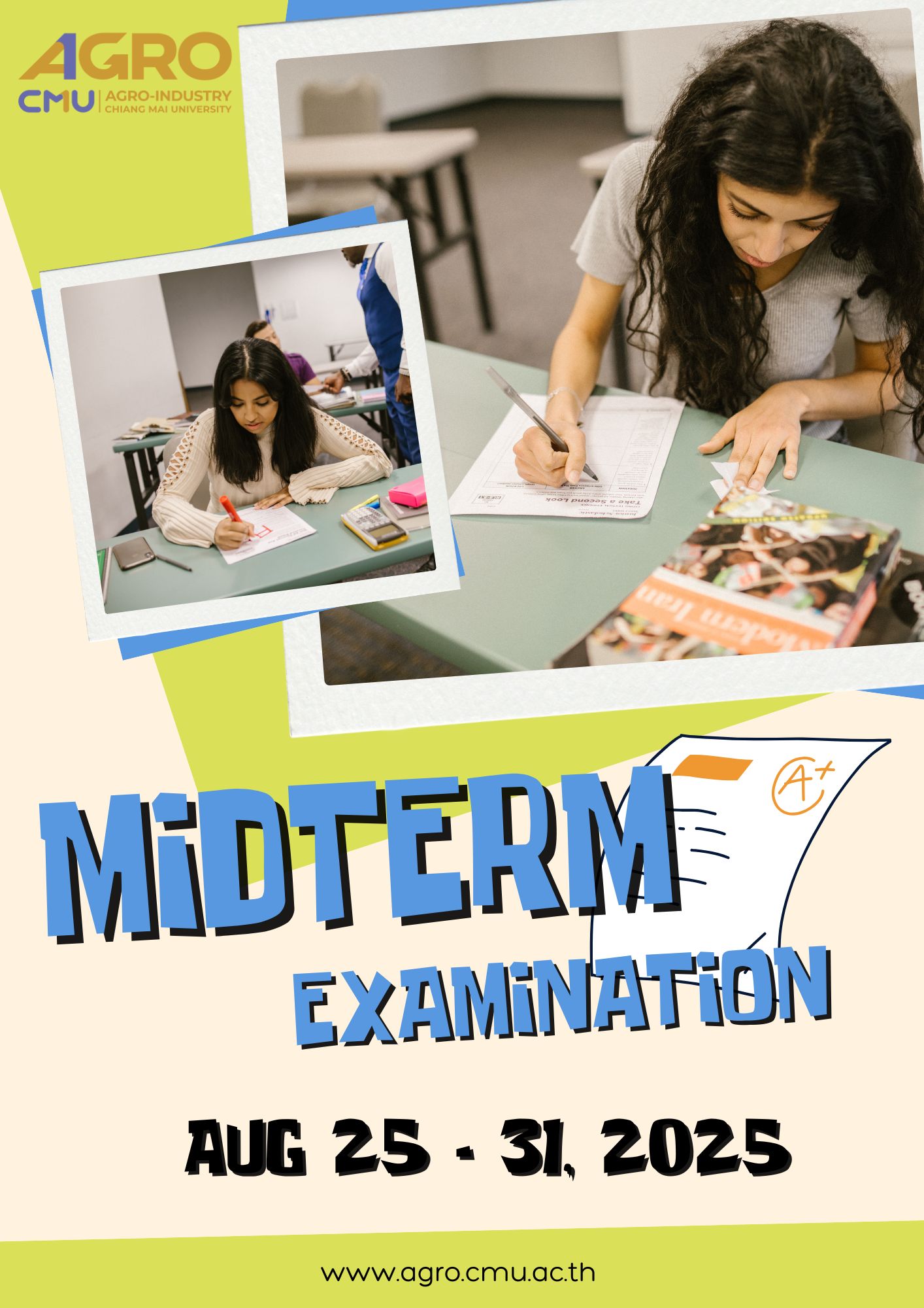 ตารางสอบกลางภาค ประจำภาคการศึกษาที่ 1 ปีการศึกษา 2568