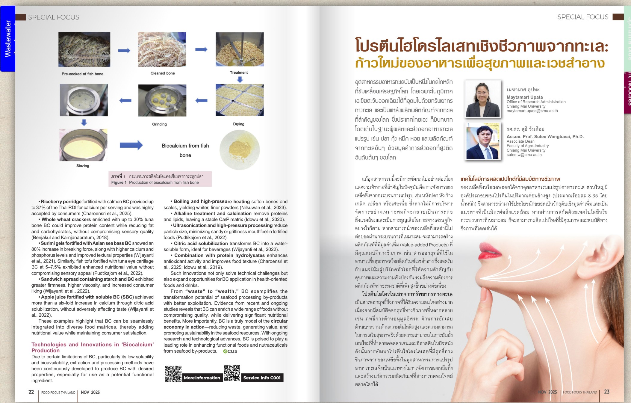 โปรตีนไฮโดรไลเสทเชิงชีวภาพจากทะเล: ก้าวใหม่ของอาหารเพื่อสุขภาพและเวชสำอาง