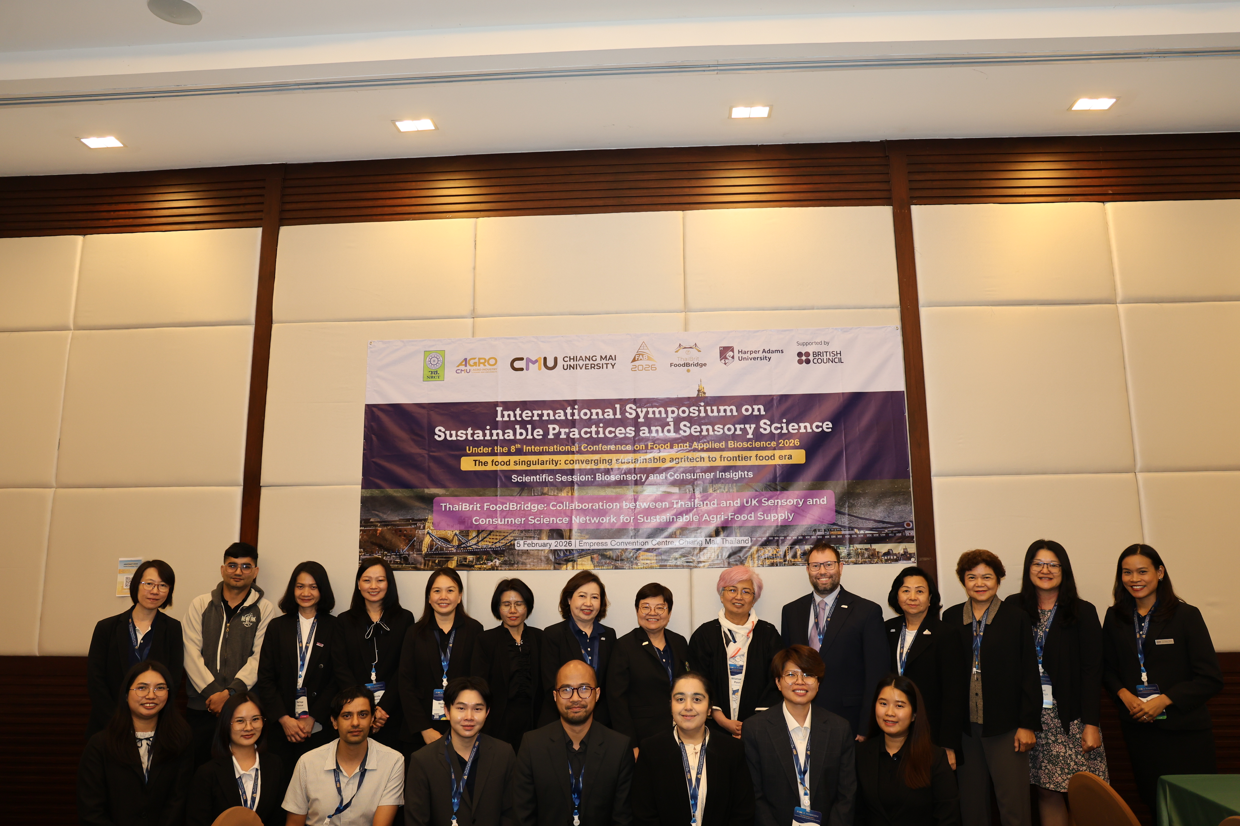คณะอุตสาหกรรมเกษตร มช. ผนึกกำลัง Harper Adams University, UK จัดงานประชุมนานาชาติว่าด้วยแนวปฏิบัติที่ยั่งยืนและการประเมินทางประสาทสัมผัส ภายใต้โครงการ ThaiBrit FoodBridge มุ่งสร้างเครือข่ายวิจัยด้าน Sensory and Consumer Science เพื่อความยั่งยืน