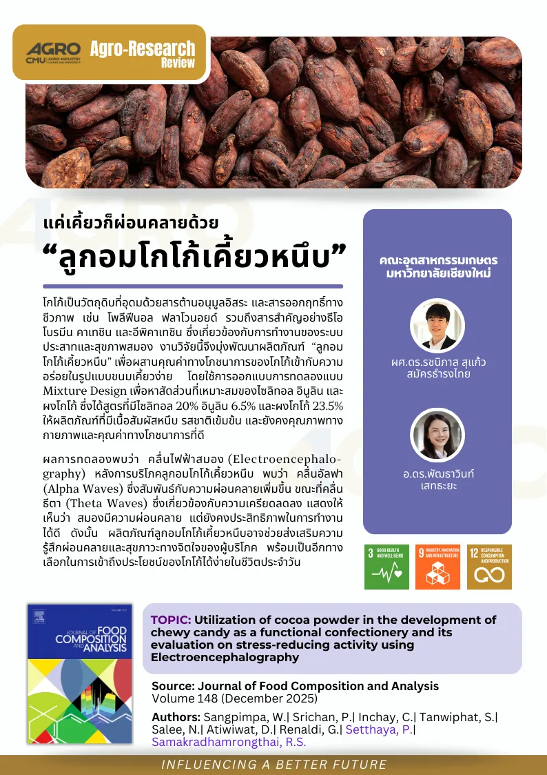 แค่เคี้ยวก็ผ่อนคลายด้วย “ลูกอมโกโก้เคี้ยวหนึบ”